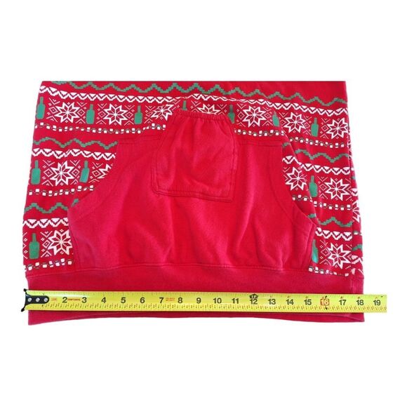 Spencers Beer Me Ugly Christmas Hoodie Unisex Medium Cotton Blend Red Green - Picture 13 of 13